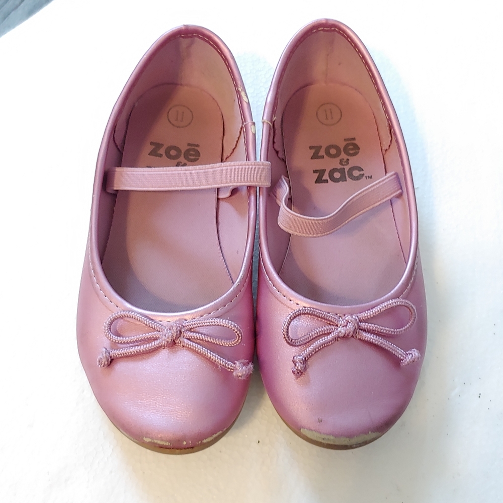 Zoe & Zac shimmer pink ballet flats